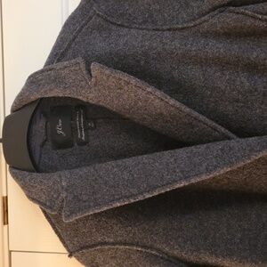 Long Grey j crew beautiful tailor coat